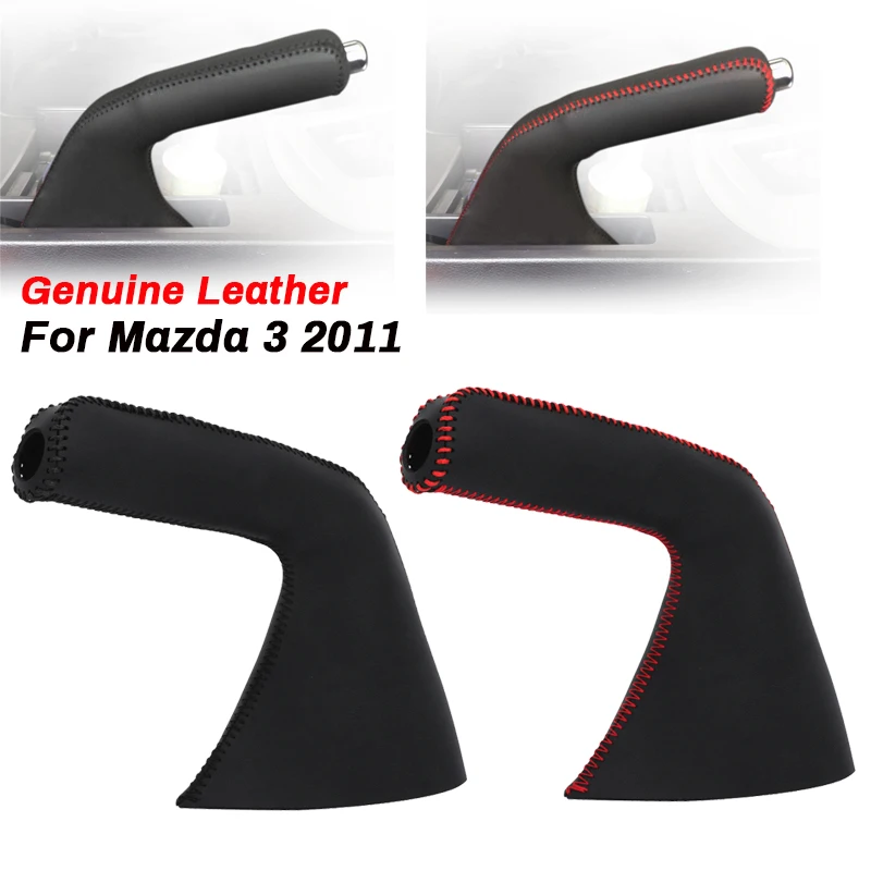 Car Handbrake Grips Covers For Mazda 3 2011 Leather Auto Hand Brake Cover Handle Sleeve Protector Car Interior Accessory