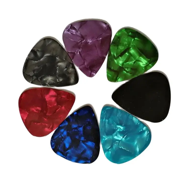 Blank Celluloid Guitar Picks, Mixing Colors, Heavy Plectrum, 1.2mm Thickness, 100 PCs/Lot, Free Shipping, Hot Selling