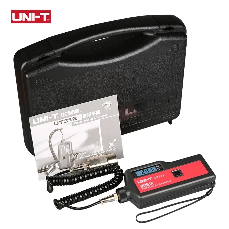 UNI-T UT312ดิจิตอล Vibrometer แบบพกพาแยกการสั่นสะเทือนเมตรการเร่งความเร็ว Displacement Measurement Tester