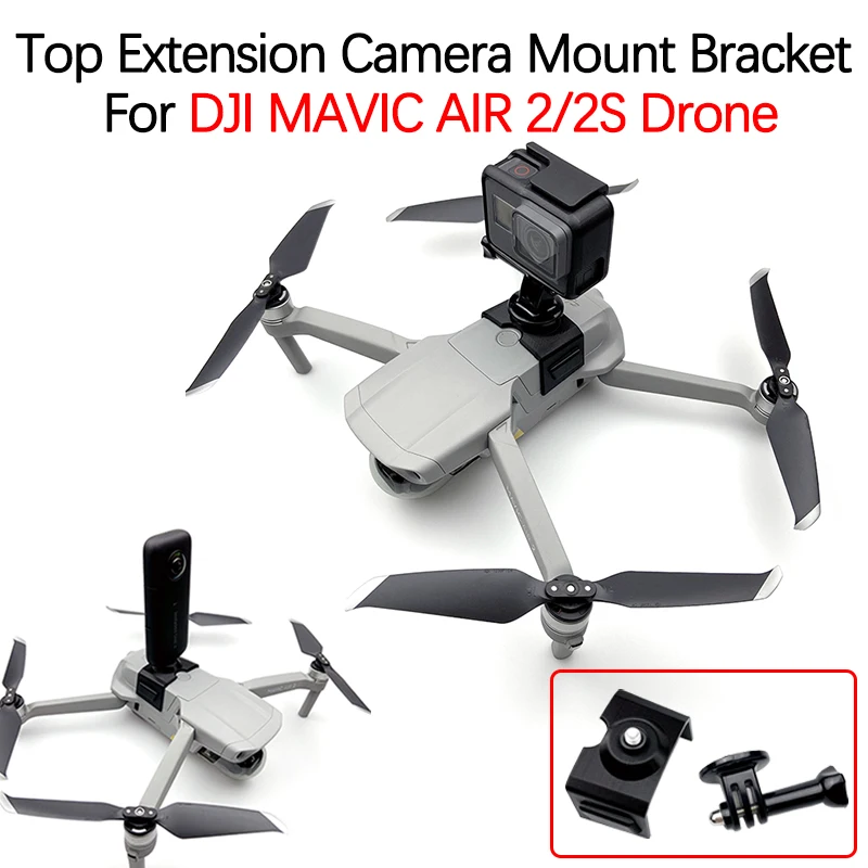 For DJI MAVIC AIR 2 2S Drone Top Extension Bracket Insta360 Panoramic Sports Camera Mount Stand GoPro Adapter Holder Accessories