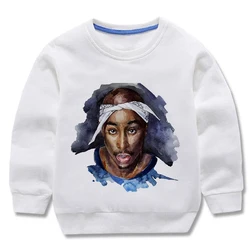 Fashion New 2021 Children's Hoodies Kids Tupac 2pac Hip Hop Swag Sweatshirts Baby Cotton Pullover Tops Girls Boys Autumn Clothes