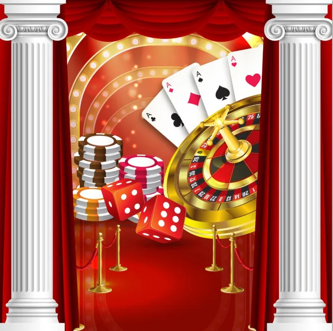 8x8FT  White Column Red Curtains Casino Cards Craps Roulette Bokeh Custom Photo Studio Background Backdrop Vinyl 10x10 10x12