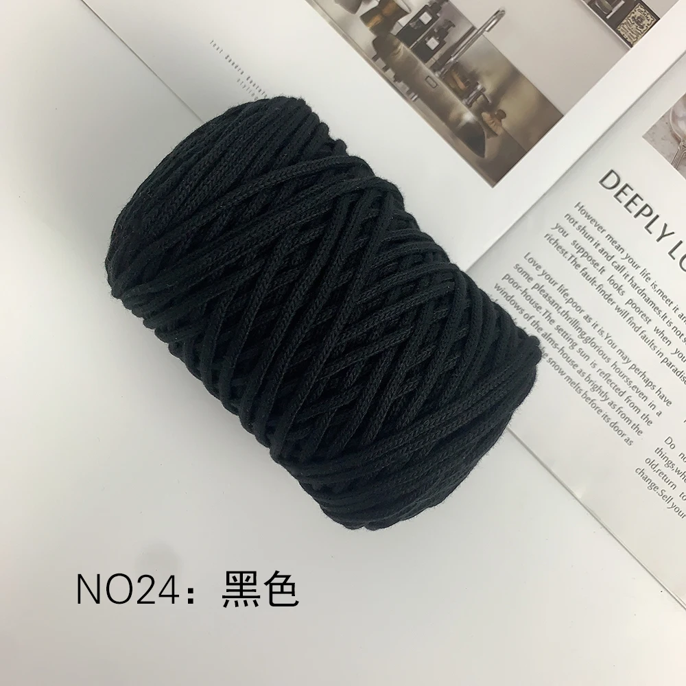 200 M-Rouleau 3Mm Creux Tricoté Au Crochet Fils Pour Bricolage Sac À