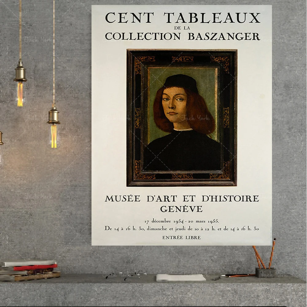 Renaissance Art Exhibition Poster, Modern Scandinavian Art, Gallery Poster, Paris Print, Paris Wall Art, Mid Century Wall Art,