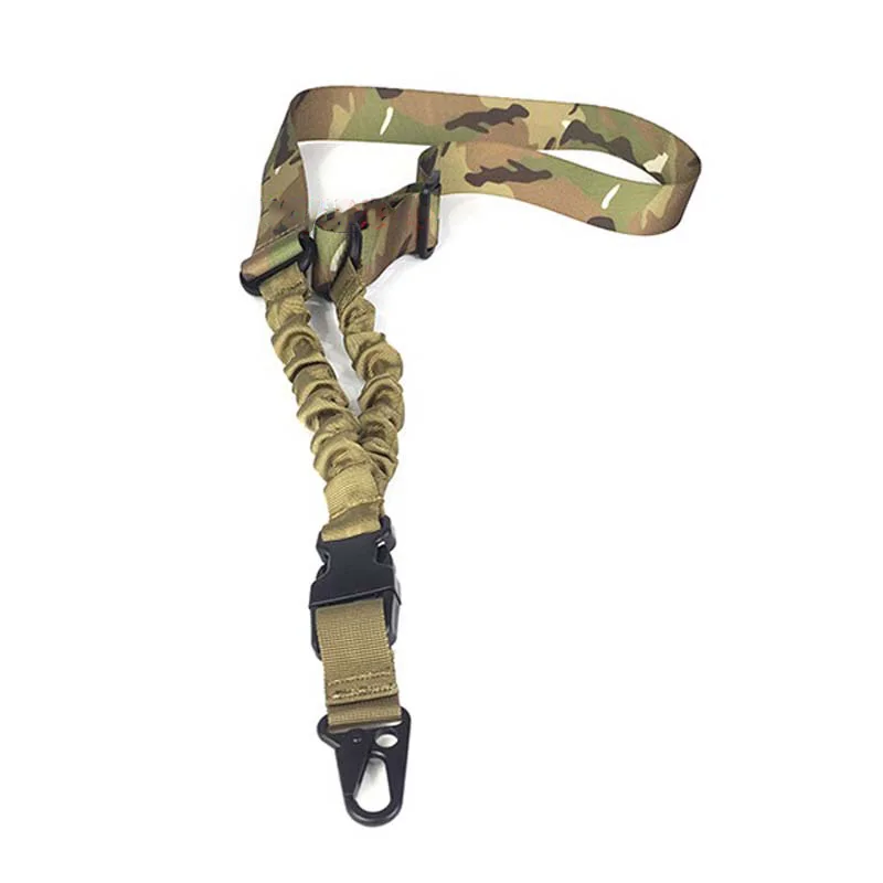 Outdoor Nylon Multi-Mission Adjustable One 1 Single Point Sling Strap Tactical Gun Rifle Sling Strap Belt