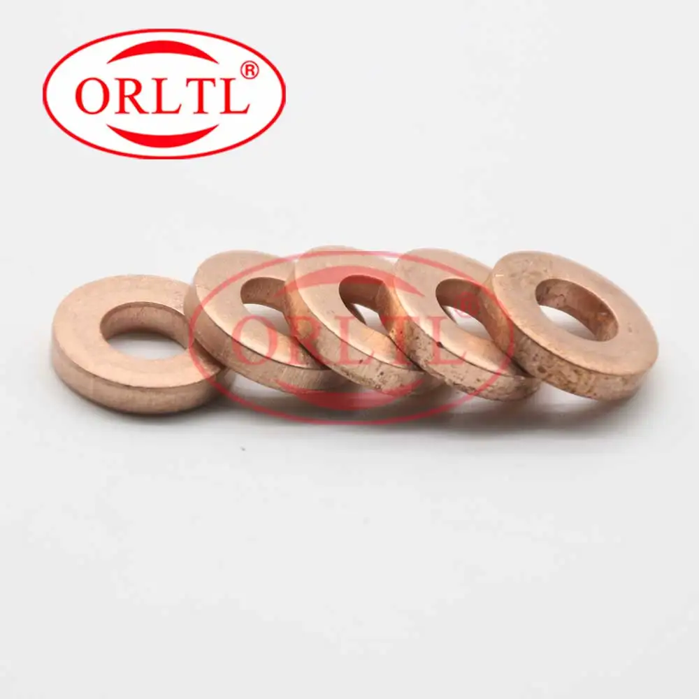 4PCS 9001-850C 7.1*15*3 3mm Injector Washer Shims Copper Rings Gasket 9001 850C 9001850C Thickness for Delphi