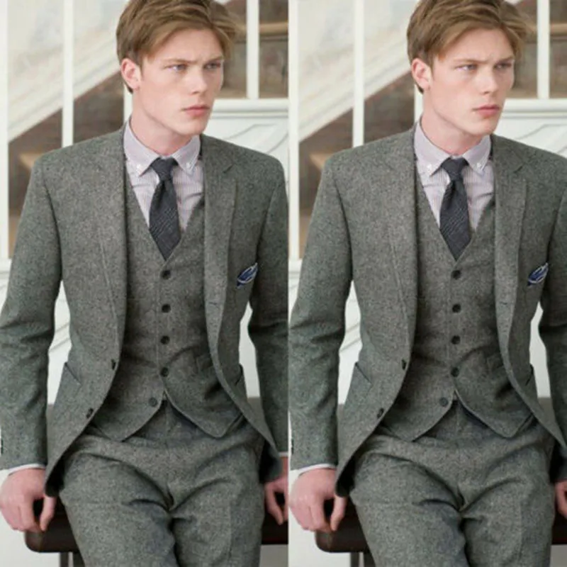 

England Style Latest Coat Design Men Suits Tailor-Made 3 Pieces Coat Pants Formal Business Wedding Causal Prom Daily Customized