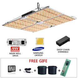 Samsung LM301H Quantum LED Grow Light Aluminium Board Vollspektrum 3500K / 5000K Mit Daisy Chain IP65 Wasserdichte Indoor Grow Lampe Meanwell Treiber