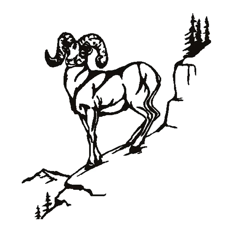 17*15.6cm GOAT ON HILL ANIMAL CAR DECAL STICKER Car Window Wall Bumper Dog Puppy Love Cute Car accessories