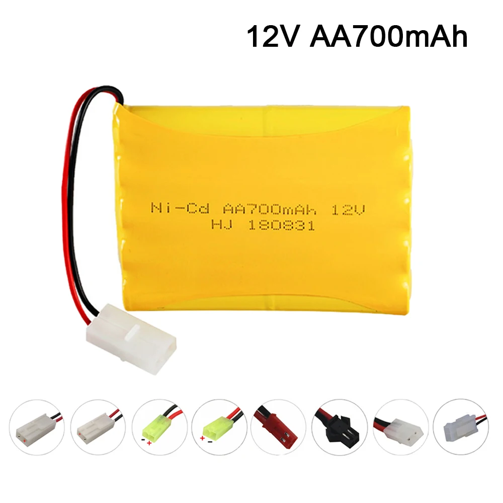 12v 700mah NiCD Battery For Rc toy Car Tanks Trains Robot Boat Gun Ni-CD AA 700mah 12v Rechargeable Battery 1-5pcs