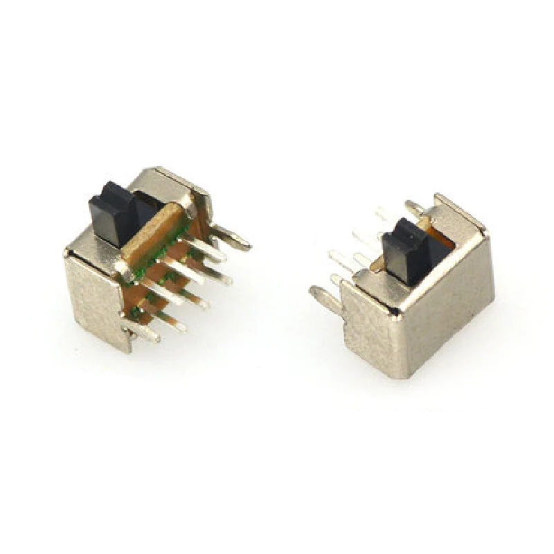 10 pces SK-22D07 lado interruptor de alternância interruptores de corrediça on-off mini