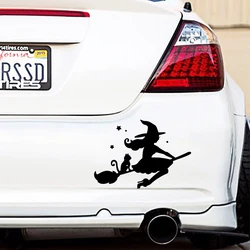 Creative Witch Car Decal Waterproof Car Sticker Scratch Cover Removable Decal Auto Decoration Witch Vinyl Stickers