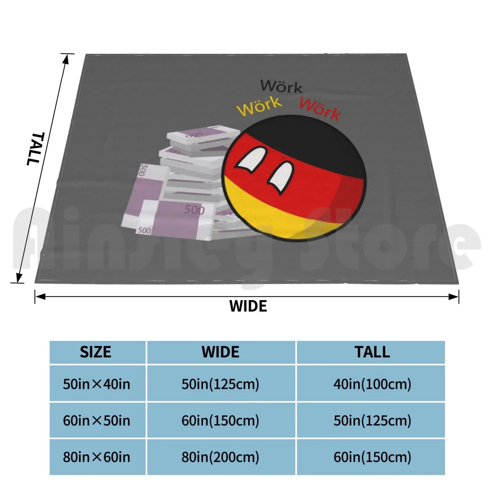 Polandball-Germany Doing Business Blanket For Sofa Bed Travel Polandball Germany Countryball Deutschland Work