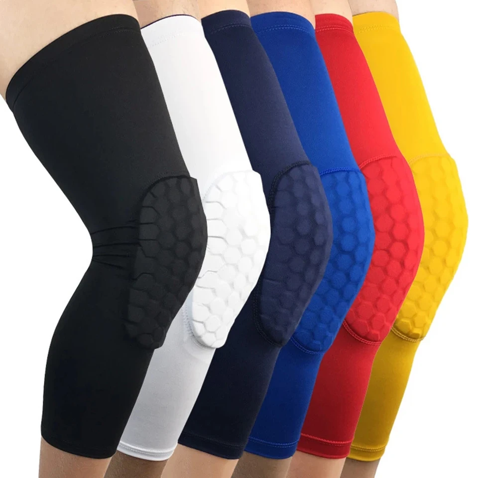 1 Piece Breathable Sports Football Basketball Knee Pads Honeycomb Knee Brace Leg Sleeve Calf Compression Knee Support Protection