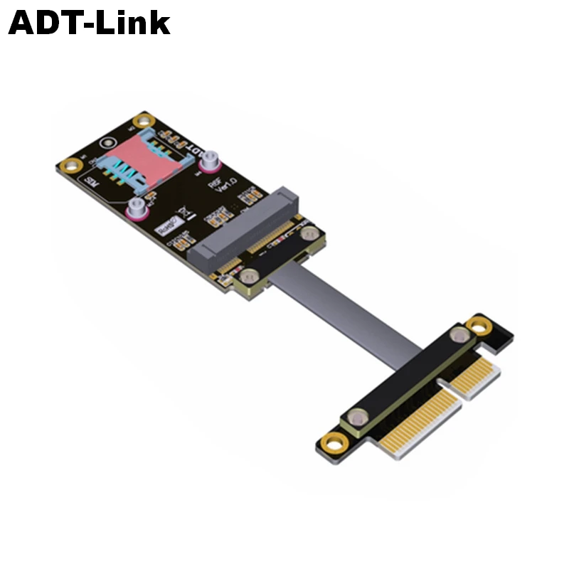 PCI-e 4x to Mini PCIe mPCIe WiFi Adapter Card Riser Extender Cable X4 Length 5cm-100cm Gen3.0 8Gbps for Laptop Desktop
