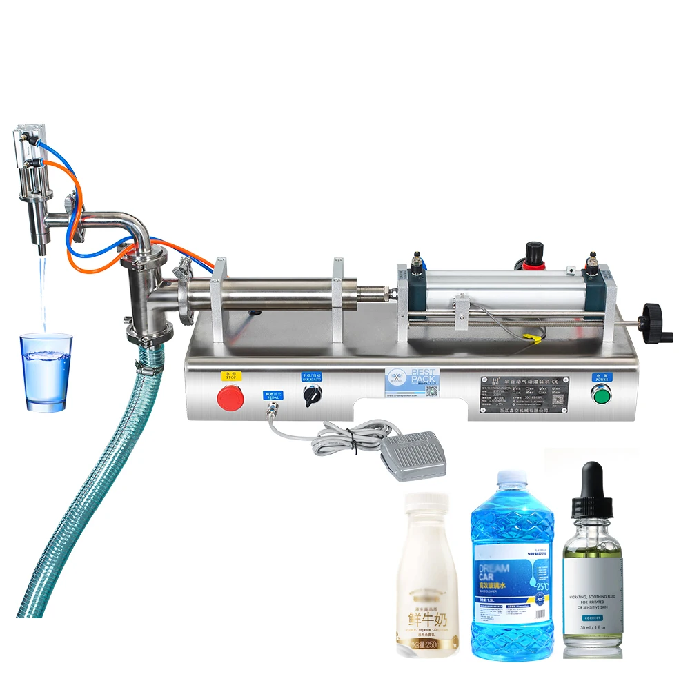 Bespacker Y1WTD Small Semi-Automatic High Viscosity Juice Milk Oil Water Bottle Honey Detergent Liquid Filling Machine