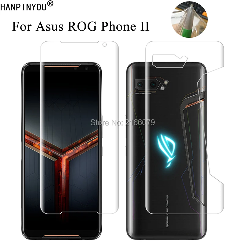 For Asus ROG Phone 2 II ZS660KL Clear TPU / Matte Frosted No Fingerprint Hydrogel Full Cover Soft Screen Protector Film