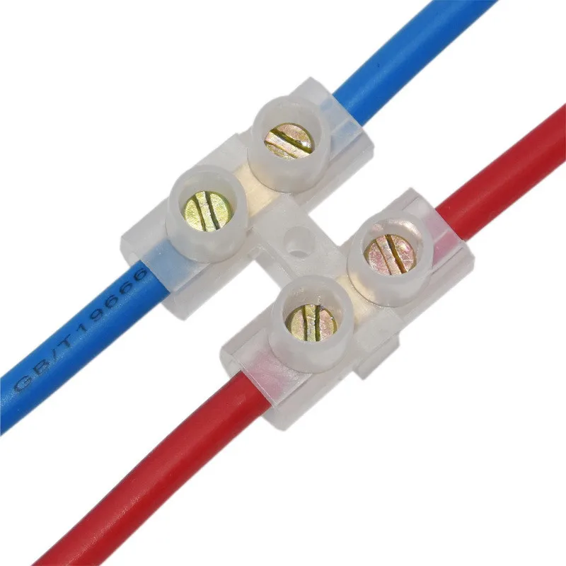 100pcs/lot Screw Terminal Barrier Connector Electrical Wire Connection Barrier Terminal Strip Block