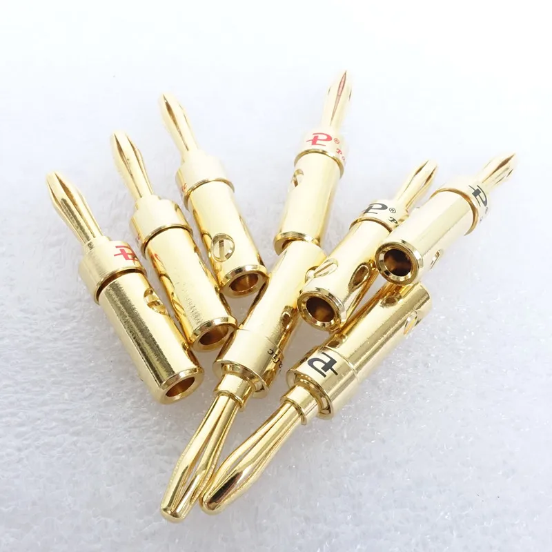 WEILIANG AUDIO pure copper gold-plated banana plug price for 8 pcs