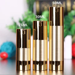 20 x 15/30/50ml Gold Silver Airless Vacuum Pump Bottle for Makeup Lotion Emulsion Serum Liquid Foundation Whitening Essence Skin Care Cosmetic Packing