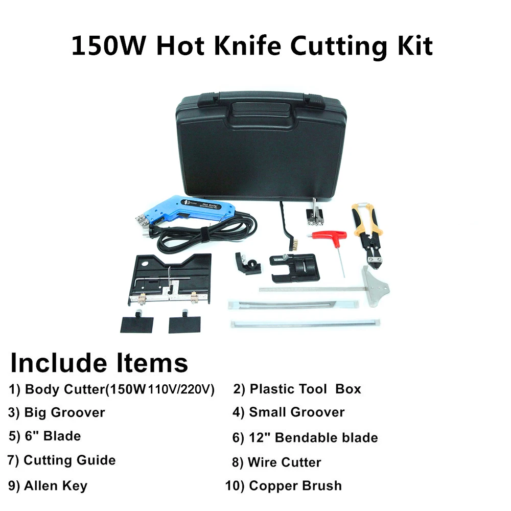 KS EAGLE Electric Hot Knife Foam Cutter Styrofoam Cutting Tool Kit Electric Hot Knife with Heavy Duty Case Blades & Accessories