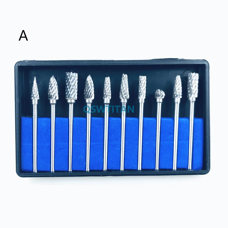 2 Box/20 sztuk Dental stal wolframowa Burs wiertła azotan 2.35mm laboratorium dentystyczne tytanu azotan węglika Burs