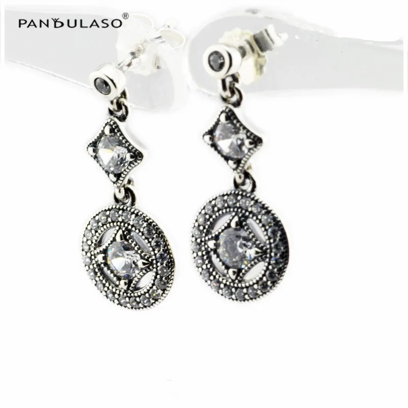 

Vintage Allure Drop Earrings 925 Sterling Silver Jewelry For Woman Make up Fashion Female Earrings Party Jewelry Wholesale