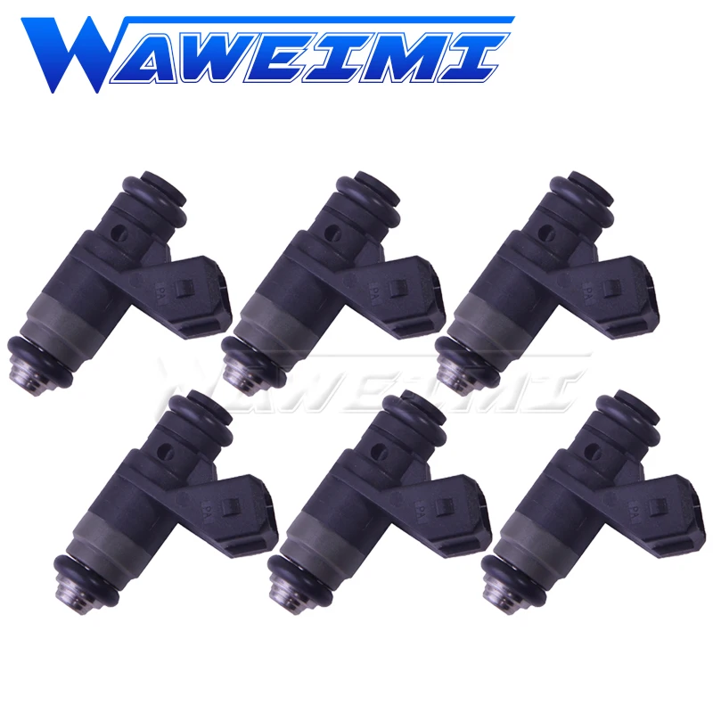 WAWEIMI 6x Fuel Injector Valve OE H029611 H-029-611 For Renault Clio Megane Laguna Scenic Kangoo 1.2L 1.4L 1.6L 16v 06-17 ITGM60