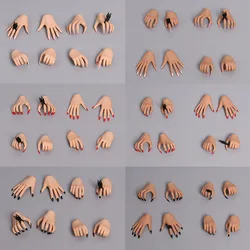 1/6 Replaceable Nail Fingers Hand Model Fit 12
