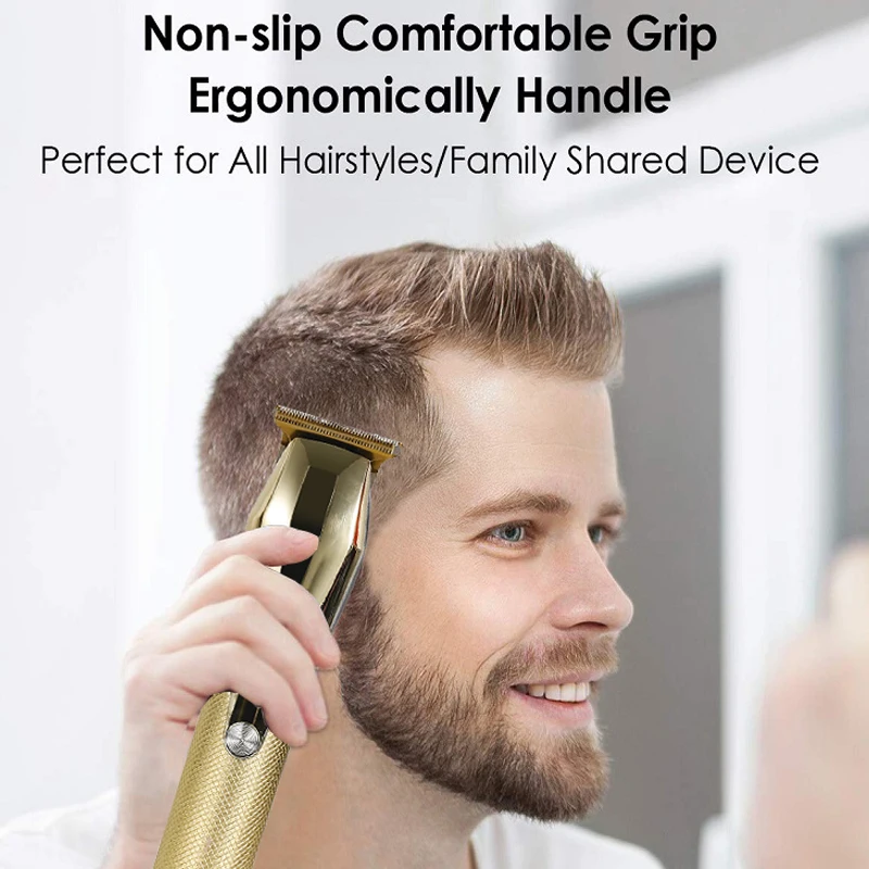 Professional Electric Hair Clipper Rechargeable Hair Trimmer Titanium Blade LED Display Men Hair Cutting Barber Machine