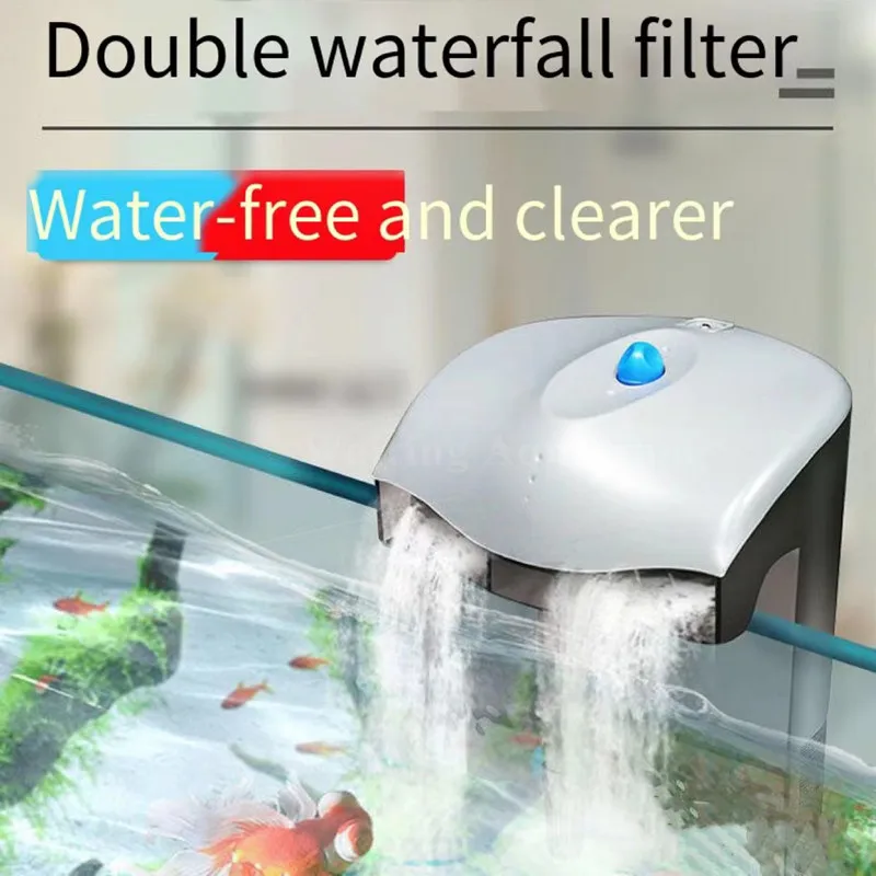 Fish tank filter circulatory oxygenation external dual waterfall ultra-quiet wall-mounted water purification small fish tank acc