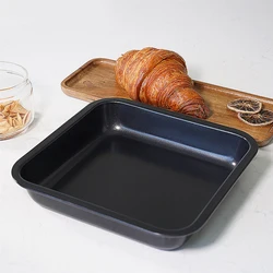 7.5 Inch Square Baking Tray Non-Stick Carbon Steel Toast Plate Cake Bread Baguette Oven Bakeware Pie Pizza Cake Mold Baking Pan