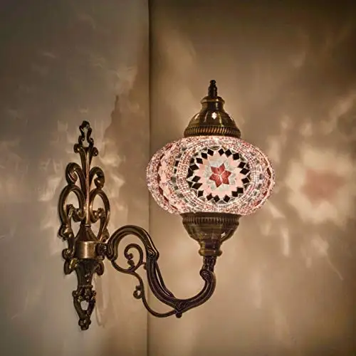 (31 Models) Handmade Wall Lamp Mosaic Shade, 2019 Stunning 16.5 