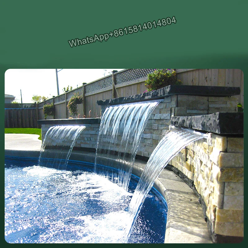 

Villa Hotel Plaza Landscaping Flowing Water Wall with LED Light Stacked Water Waterfall/Spillway/Acrylic Waterfall Water Curtain