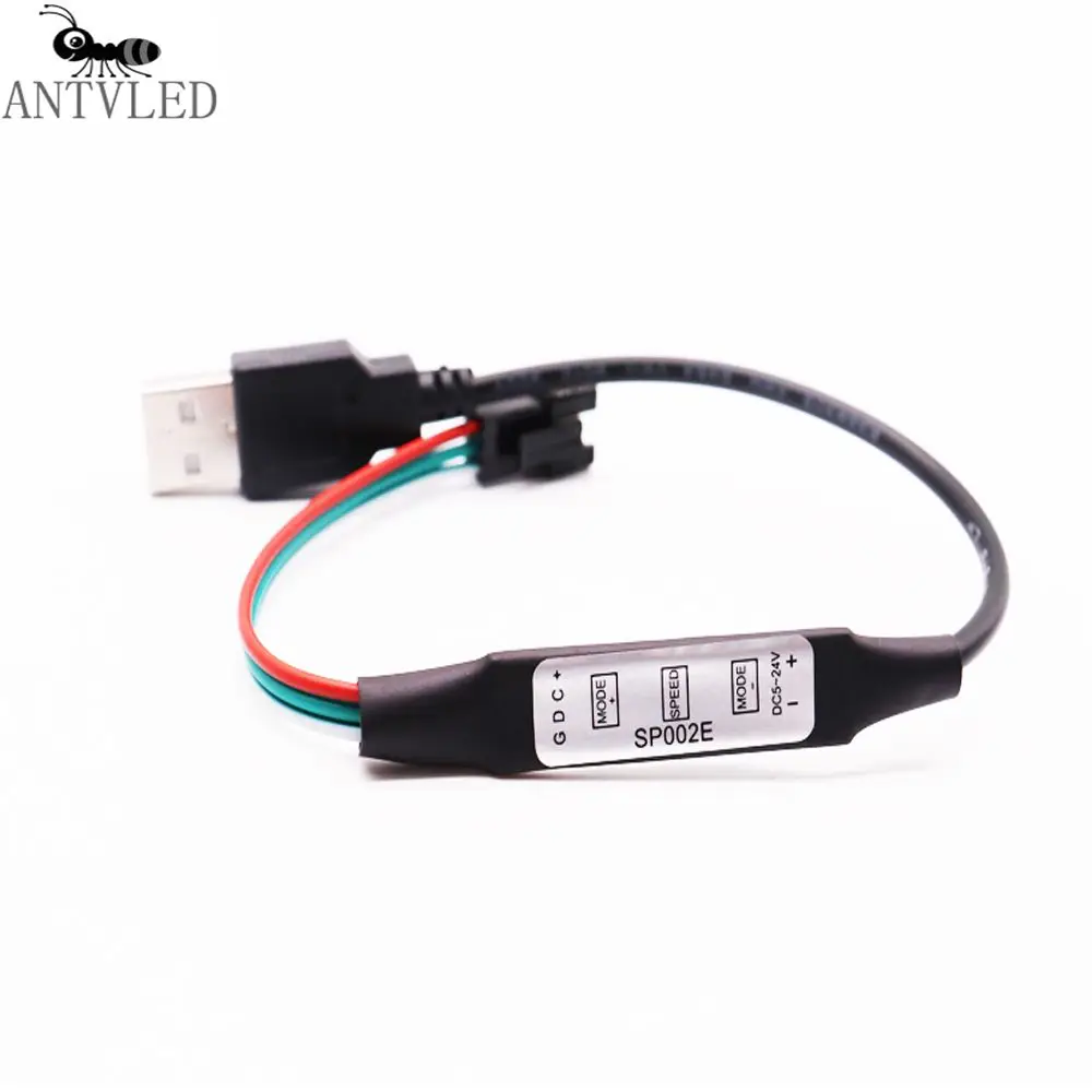 3Keys MINI USB RGB Led Controller SP002E For WS2812B WS2812 Dream Color Led Pixel Strip DC5V