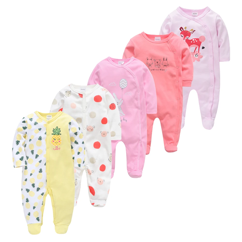 

Honeyzone Original Newborn Girl Boy Pijamas 5pcs Sleepers Baby Pyjamas Naissance Fille Cotton Breathable Baby Pjiama Combi Bebe