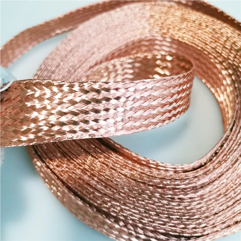 10m 10 square Flat Pure Copper Braid High Flexibility Cable Bare Copper Braid Lead Wire Ground Lead Wire