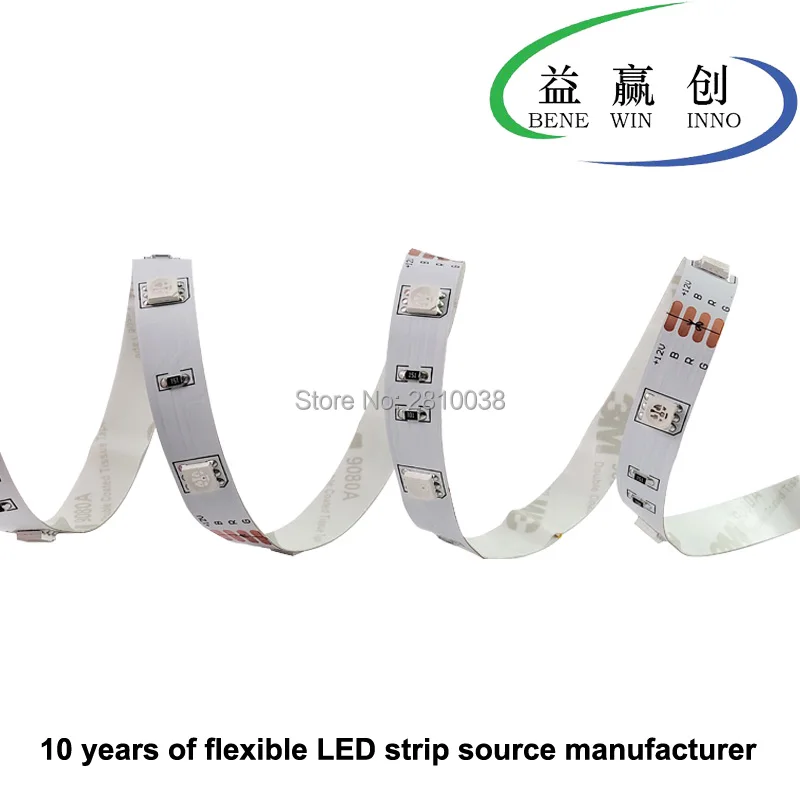 100M/Lot High CRI Ra90 led strip SMD5050 DC 12/24V 8/10mm wide Flexible led strips 60leds/M IP22 led light strip with 14.4W/M