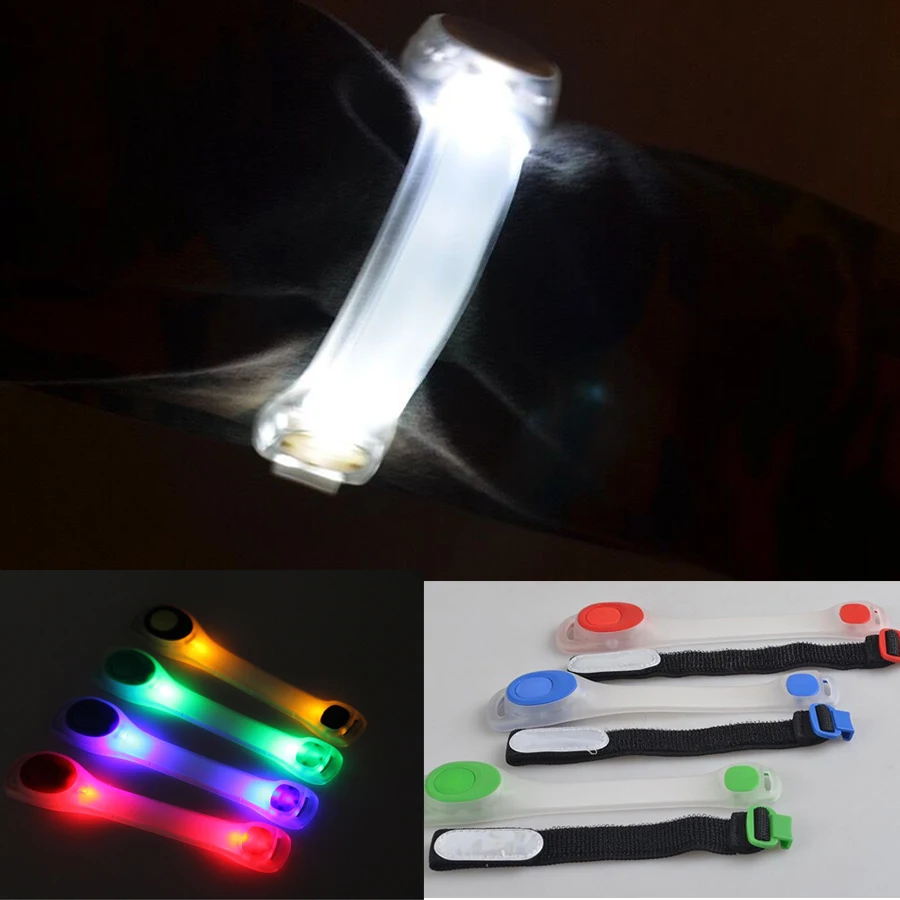 1PC LED Reflective Safety Belt Arm Strap Night Cycling Running LED Armband Light Reflective Belt Warning Wristband
