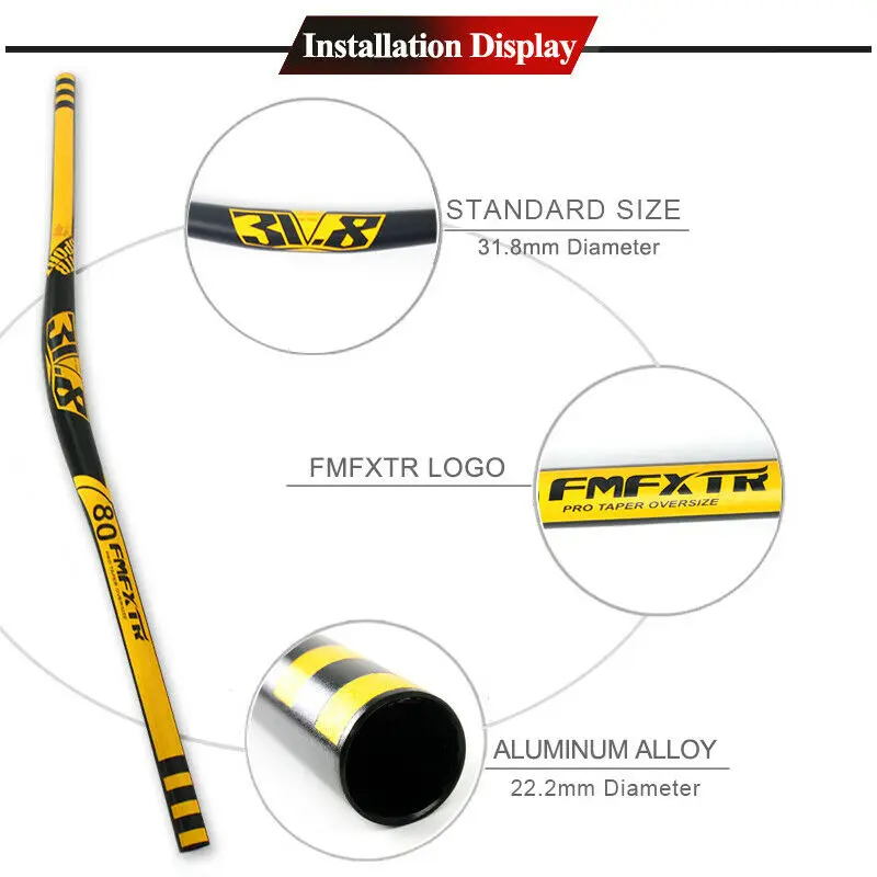 FMFXTR Mountain Bike Handlebar Extra Long 31.8*720/780mm Bicycle Handlebar Ultralight Aluminum Alloy MTB Bar Bike Part