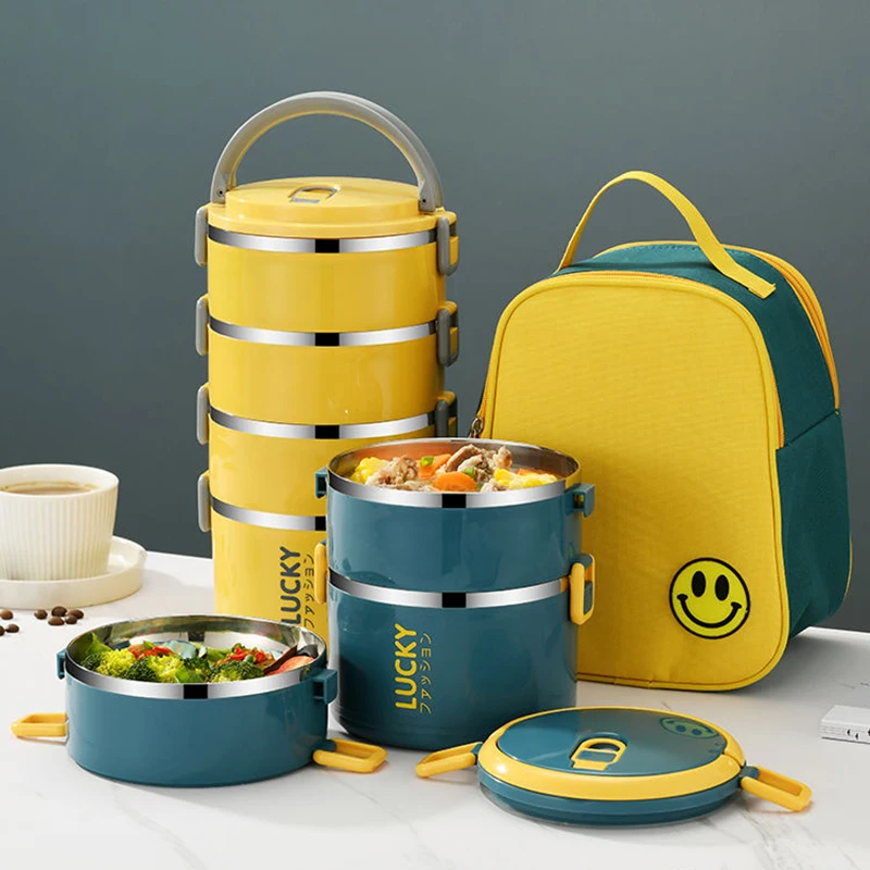 TUUTH Multi-layer Lunch Box for Office Worker Big Capacity Food Grade Stainless Steel Bento Box Food Container School Picnic