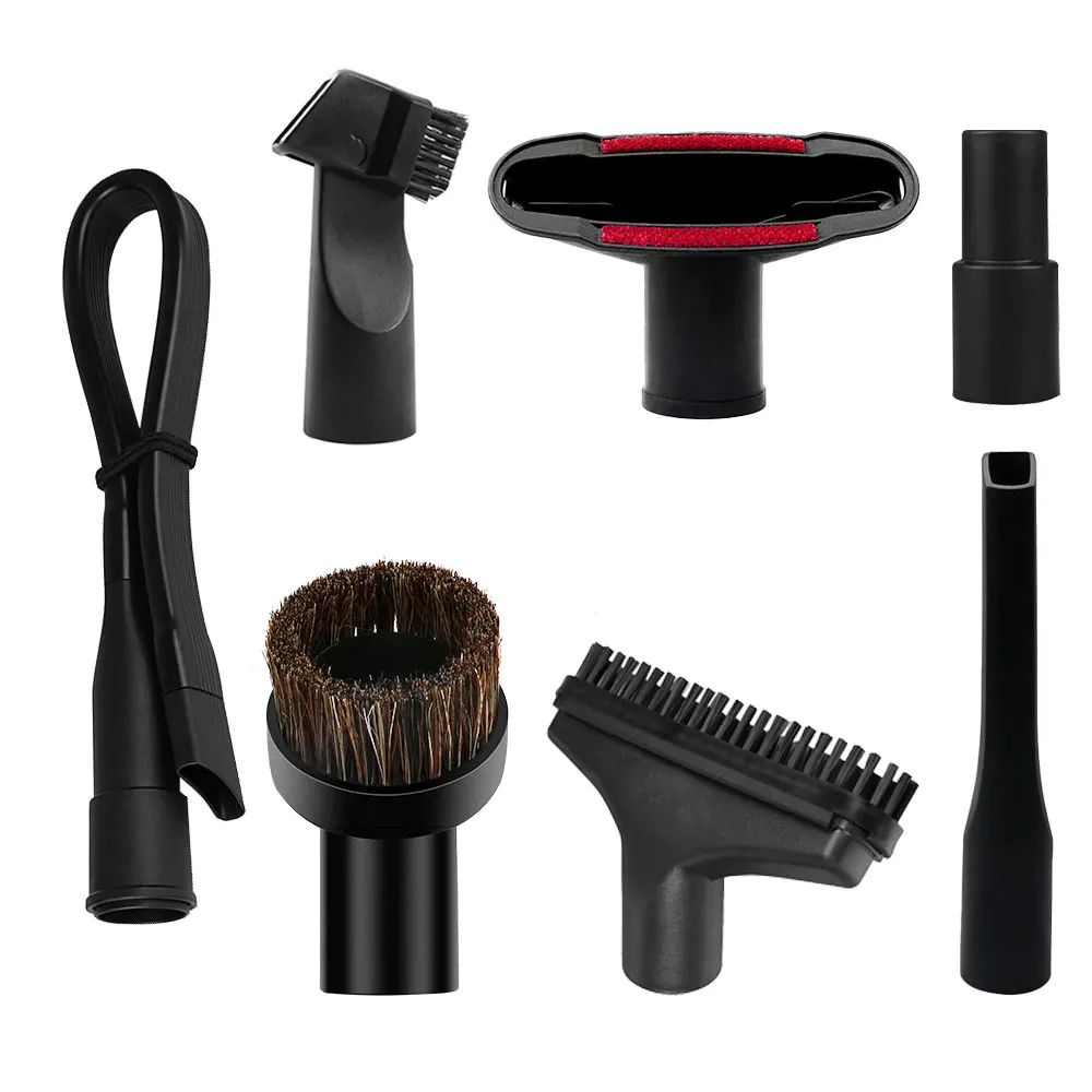 Universal Replacement 32mm (1 1/4 inch Vacuum attachments) and 35mm (1 3/8 inch) Vacuum Accessories Dusty Brush Kit, 7 Set