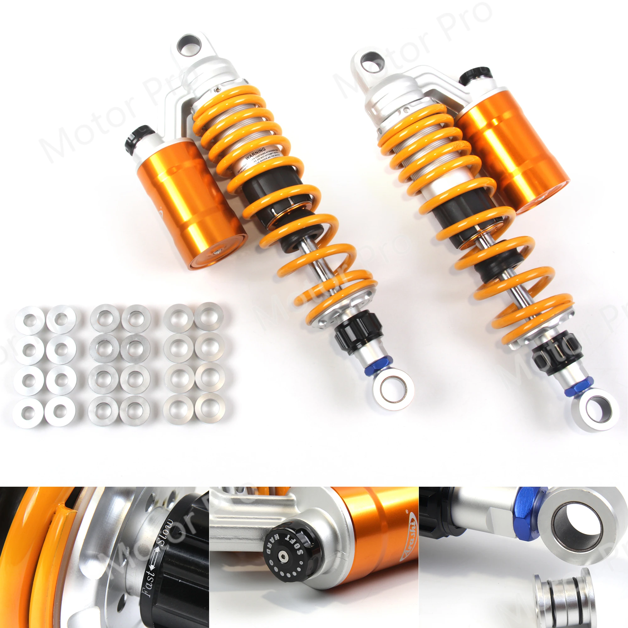 

360mm/14‘’ Motorcycle Adjustable Nitrogen Charged Rear Shock Absorbers For YAMAHA XJR1300 1997-2010 XJR 1300 XJR-1300 1998 1999