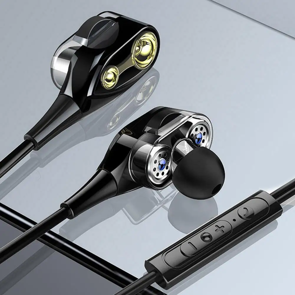 Moving Coil Iron Universal 3.5mm Universal In-Ear Wired Earphone HiFi Stereo Music Earpiece Comfortable To Wear