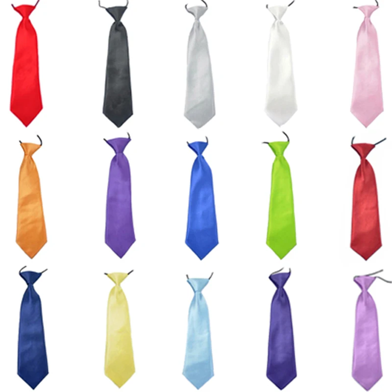 Kid Boy Solid Classic Neck Tie, Wedding Party Gift
