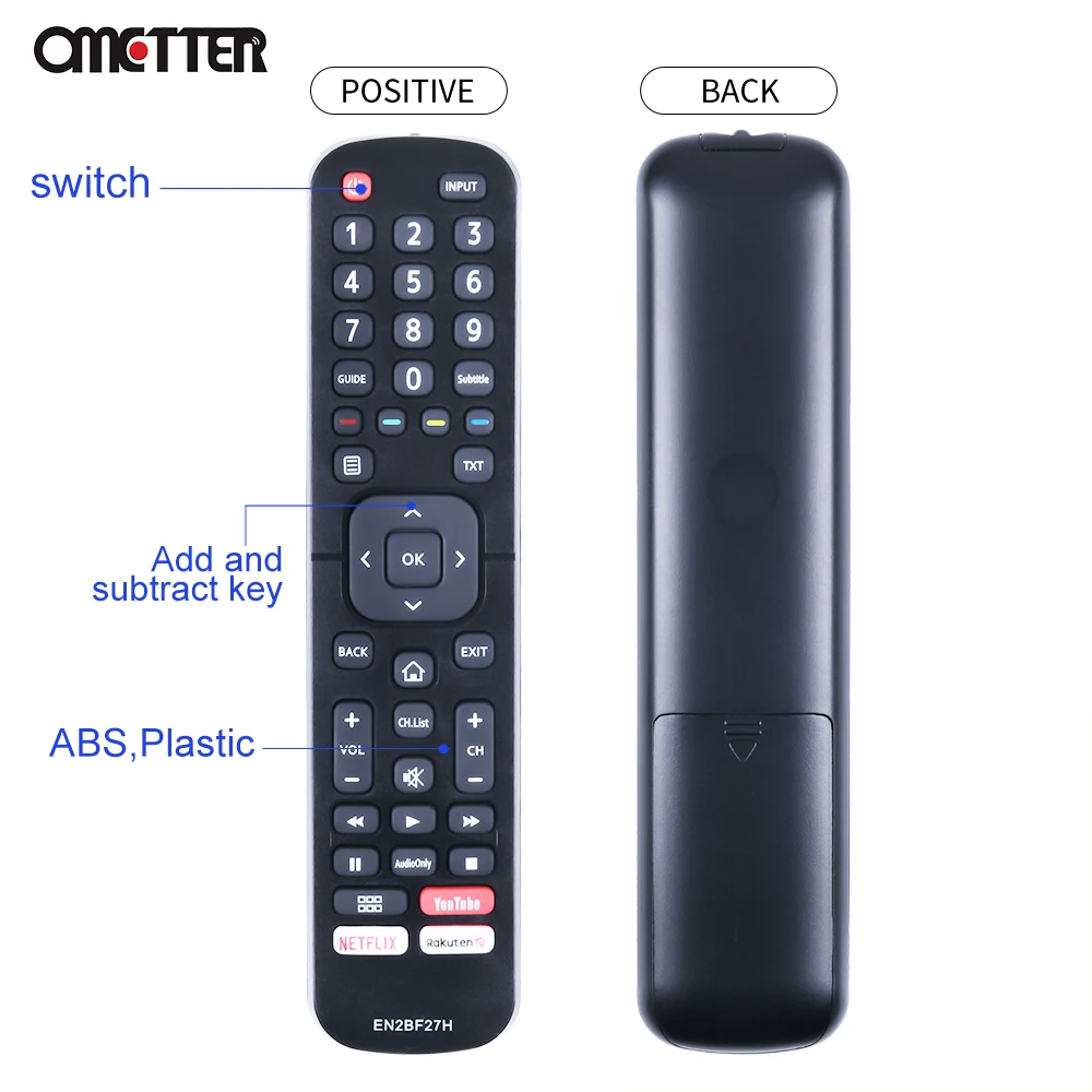 En2bf27h para hisense led lcd smart 4k uso de controle remoto tv para h50ae6030 h50a6140 h58ae6000 h55ae6000 h43a6140 h43ae603