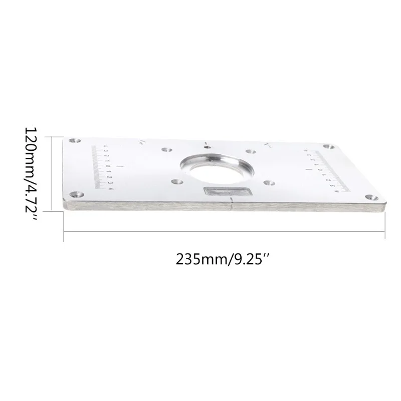 Máquina de grabado de modelos, enrutador de madera con 6 herramientas de anillo, placa de inserción de mesa, bancos de carpintería, Aluminio