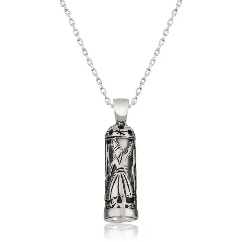 Silver Whirling Dervish Patterned Cevşen-ul General Ledger Necklace 925 Sterling Women Fine Jewelry Wedding Party Birthday Gift - Box - Pendant - Chain Choker - Female - Ladies - Fashion