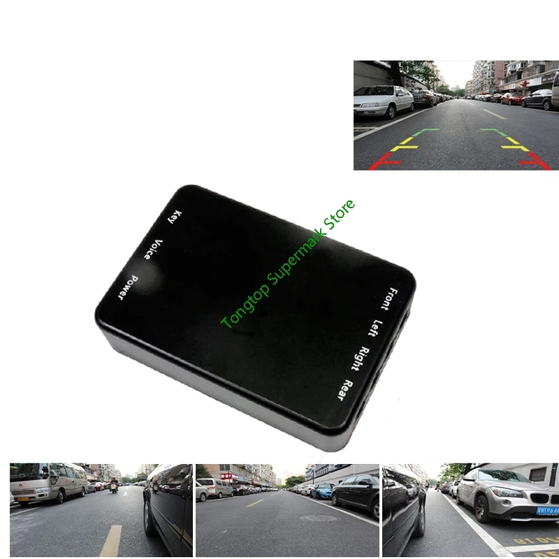 Car Multiple Cameras Image Switch Control Box 2/4 Way Parking Camera System for Front/Rear/Left/Right View Camera