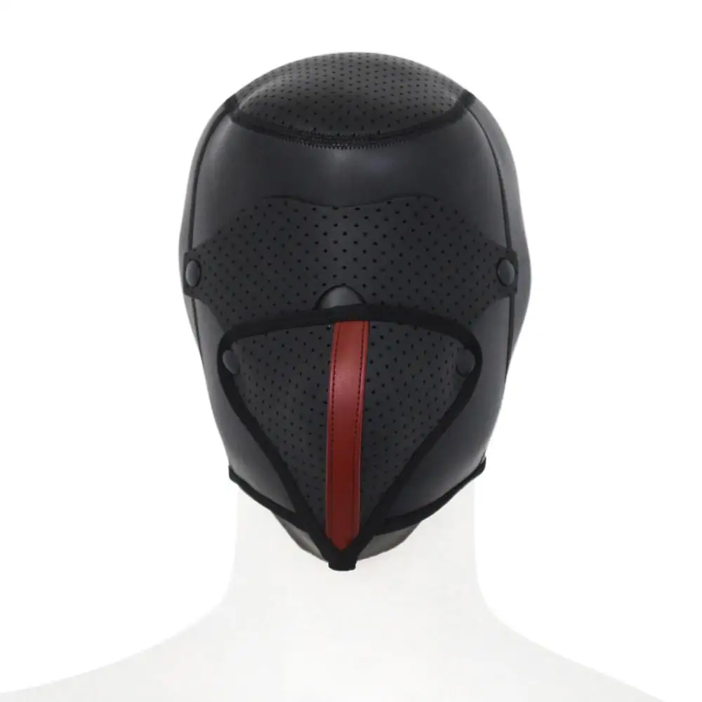 

Unisex Soft Padded Latex Play Dog Headgear Removable Mask Hood Fetish Full Enclosed Head Bondage Pet Fetish Sex Products